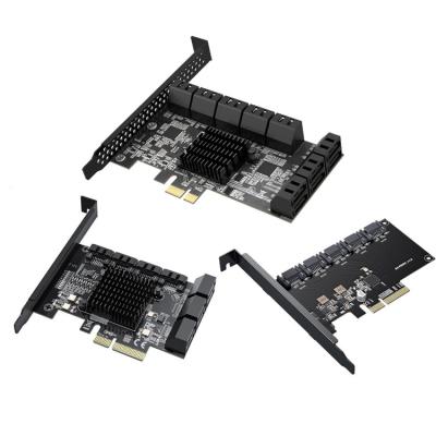 China Durable ACASIS Original and Brand New Product 5/8/10/16 Port x1 PCIe to SATA 3.0 Controller Expansion Card for HDD SSD Hard Disk for sale