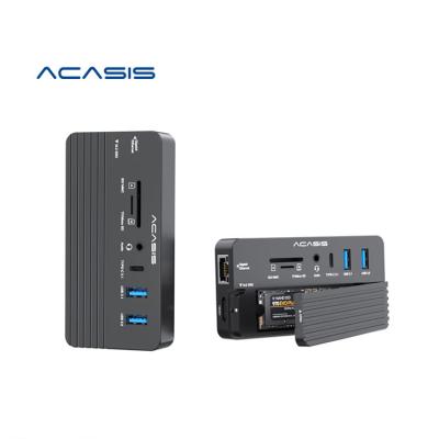 China Newly Developed Acasis 10-in-1 USB C Switchable Signal Switch HUB with SSD Enclosure for Phone Laptop Mac for sale