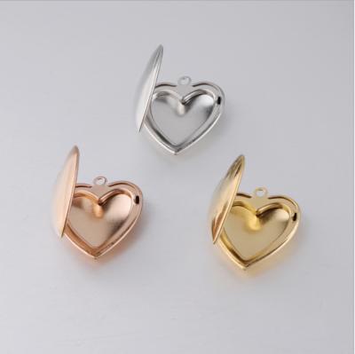 China Best Selling Fashion Polished Stainless Steel Pendant Heart Photo Open Charm for sale