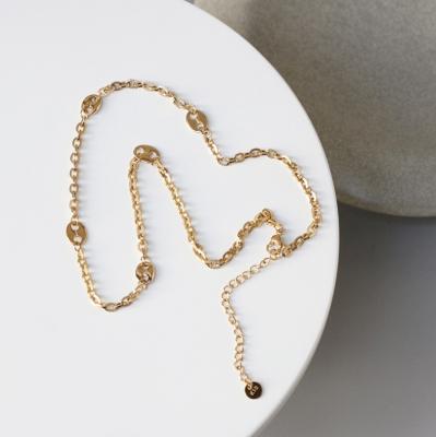 China Fashion Europe Women Stainless Steel Gold Hog Nose Unique Thin Necklace for sale