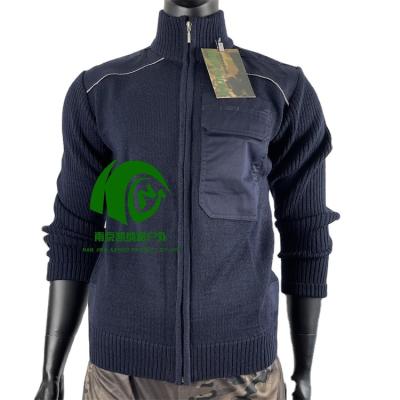 China Kango Army Military Knitted Sweater With Shrug Army Wadding Knitted Sweater Zipper Durable Pullover Long Sleeve Shirts for sale