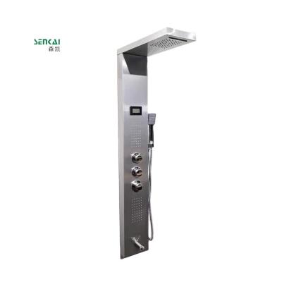 China With sliding bar SY03 theme hotel unique new design large constant temperature display intelligent shower panel for sale