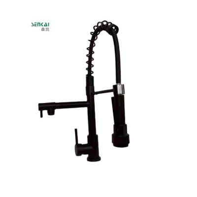 China Foam Packing Black Double Outlet Spring Metered Copper Faucet Customized Faucets FZ06 Buyers Customized for sale