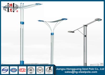 China ODM / OEM Outdoor Street Light Poles with Double Arms For Lighting for sale