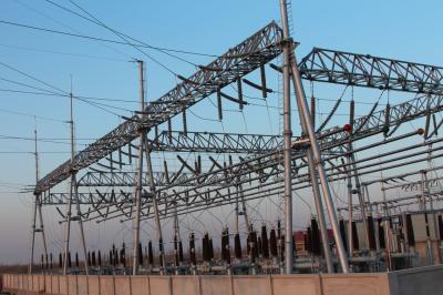 China Estructura de acero de la subestación del marco del moho anti 500KV con la inmersión caliente galvanizada en venta