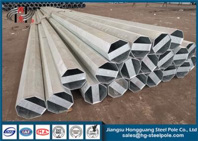 China Q345 Material 30FT Electric Power Poles 3mm Thick Hot Dip Galvanized for sale