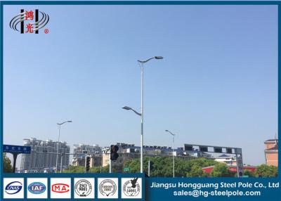 China Stainless Steel Lamp Pole Galvanized Pole Overlap / Flange Connection for sale