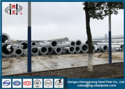 China Q235 Galvanized Steel Pole / High Voltage Steel Pole Electrical Post for sale