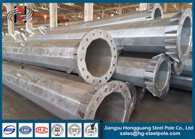 China Transmission Line Flange Connection Galvanized Street Light Pole OEM / ODM Accepted for sale