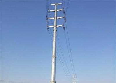 China 33kv galvanisierte elektrischer Stahlröhrenturm Pole Hochspannungsleitung zu verkaufen