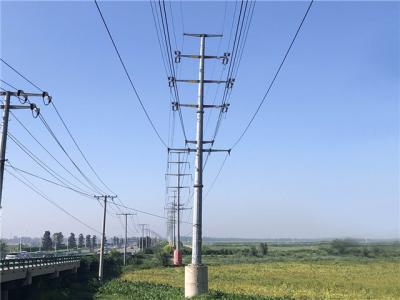 China Hot Dip Galvanized Electric Electrical Power Pole Transmission Line Steel Pole for sale