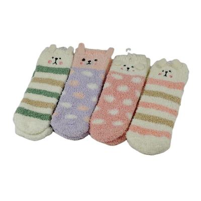 China Wholesale Breathable High Quality Face Patch Embroidery Ears 3D Winter Comfortable Socks for Women and Girl for sale