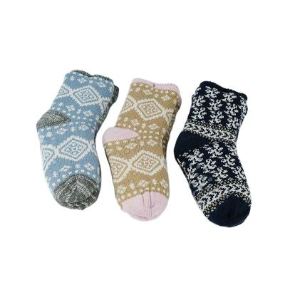 China Wholesale Anti-skid Acrylic Anti-skid Indoor Thick Knit Women Slipper Room Socks for sale