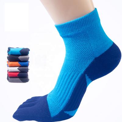 China 2021 high quality running sports wholesale breathable cotton 5 toe socks for men for sale