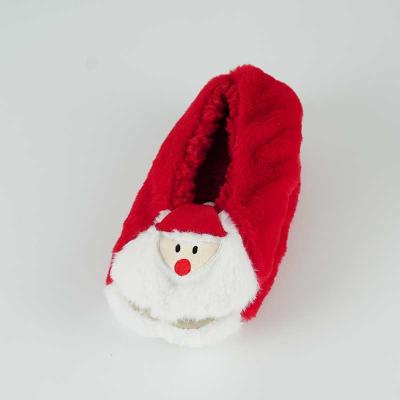 China New Arrivals Hot Sale 3D Blurred Fluffy Santa Claus Indoor Slippers For Women Christmas Breathable for sale