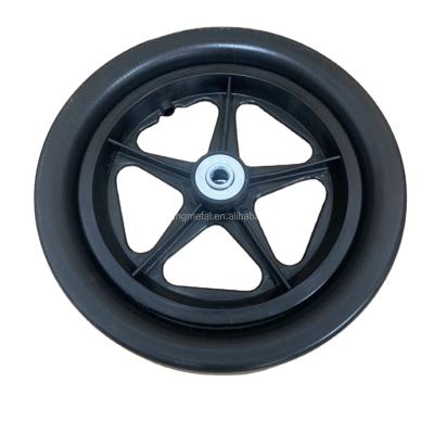 China 11 Inch Semi-pneumatic Semi-pneumatic Rubber Wheel Tubeless Tires With Steel Rim for sale