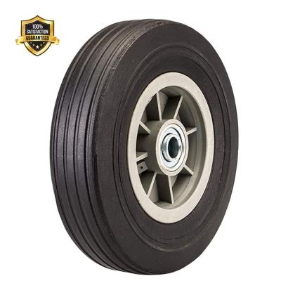 China 10x2 Flat Free 10 Inch Tubeless Tire Freewheels Heavy Duty Solid Rubber Flat Tire for sale