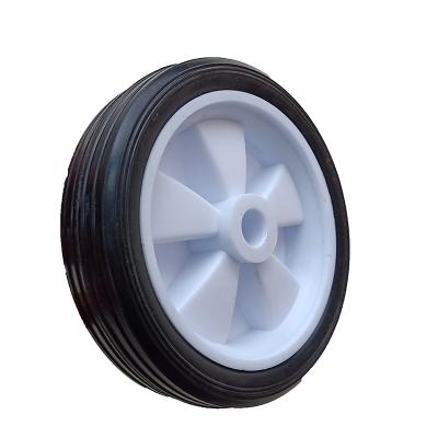 China Toy Flat Freewheel Plastic Rubber/PU Tubeless Tire Solid Flat Freewheel for sale