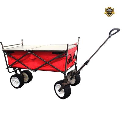 China Portable with outdoor awning collapsible folding all terrain cart camping garden cart beach cart utility cart for sale