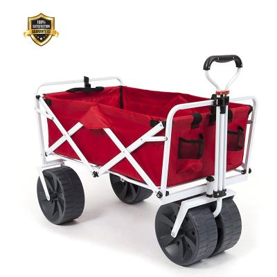 China Portable with outdoor awning collapsible folding all terrain cart camping garden cart beach cart utility cart for sale