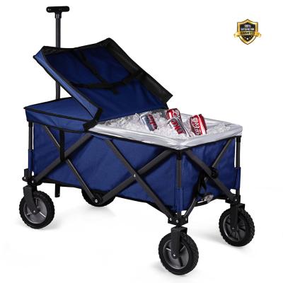 China Portable with outdoor awning collapsible folding all terrain cart camping garden cart beach cart utility cart for sale