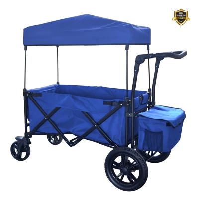 China Portable with outdoor awning collapsible folding all terrain cart camping garden cart beach cart utility cart for sale