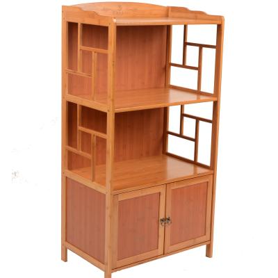 China Viable Factory Directly Wholesale Four Layers Storage Bamboo Kitchen Bamboo Cabinets for sale