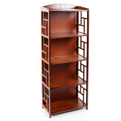 China Direct Sales Sustainable Four Layer Bamboo Multilevel Bookcase Customized Bedroom for sale