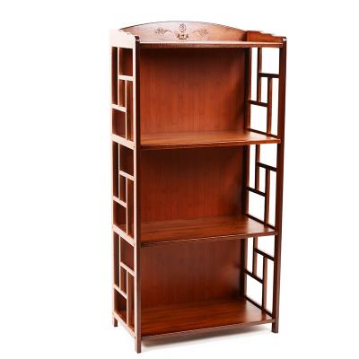 China Sustainable Economic Custom Design Bamboo Rustic Three Layer China Manufacturer Bookcase for sale