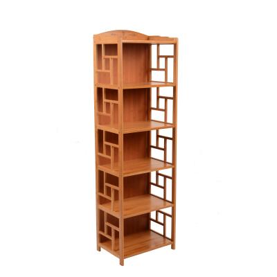 China Sustainable Factory Manufacturing Various Five Layer Bamboo Classic Standard Bookcase Design for sale