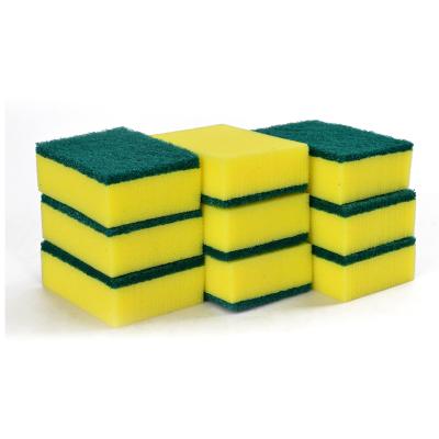 China Durable Heavy Duty Dish Sponge Wash Pad With Polyester Fiber Scrubber for sale