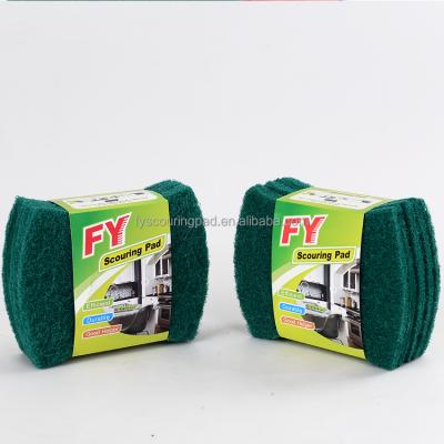 China Sustainable Butterfly Shape Scouring Pad Non Scratch Cleaning Scourer Kitchen Cleaning Scrub Cloth for sale