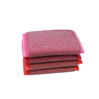 China Stainless Steel Wool Viable Scouring Pads For Kitchen Tableware Super Kitchen Scrubber Cleaning Scouring Pad for sale