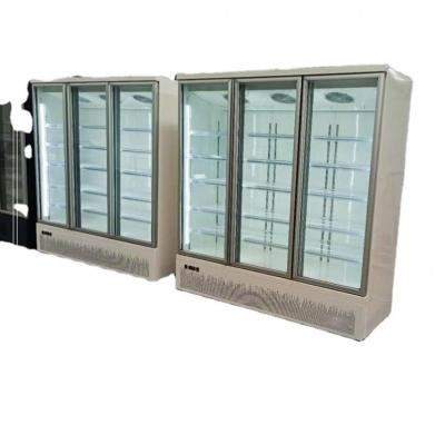 China Refrigeration Vertical Glass Door Refrigerator New Product Upright Beverage Showcase Freezer For Beer And Drinks for sale