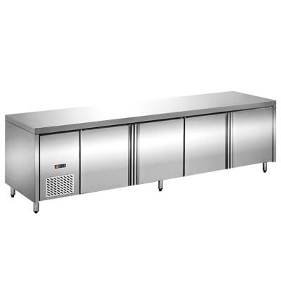 China Double door; square stainless steel fridge freezer freezer kitchen workbench for sale