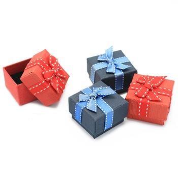 China Recyclable Custom Colored Jewelry Packaging Box Travel Portable Holiday Ribbon Logo Box Paper Gift Box for sale