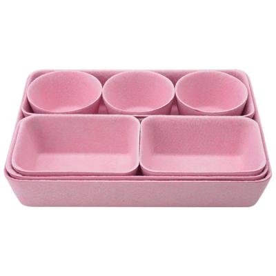 China Custom Eco - Friendly Fashion Office Storage Tray Felt Basket For Drawer Organizer for sale