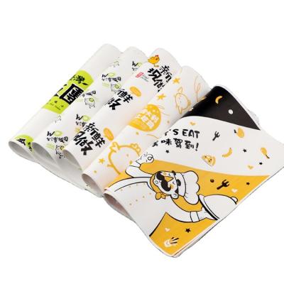 China Biodegradable Oilproof Custom Logo Printed Greaseproof Oil Wax Food Wrapping Paper for sale