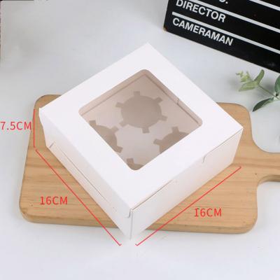 China Recycled Materials 6 Cup Kraft Paper Roll Cake Box Dessert Packaging Box With Cake Tray Party Handle NO HL-CB-04 For Cake Folders Hualong Accept for sale