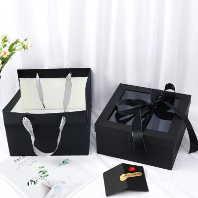 China Materials Recycled Paper Box For Gift Tea Tube With Lid Suitcase Kraft Paper Packaging Gift Box for sale