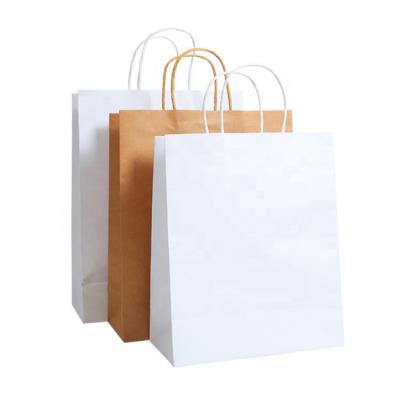 China Customizable Recycled Materials Blank Shopping Kraft Paper Bag PAP Pour Custom Logo Paper Kraft Paper En Size Paper Bag With En Size Paper Bag for sale