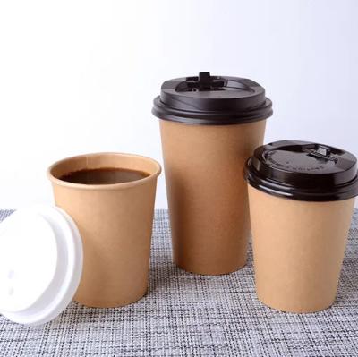 China Disposable Eco Friendly Biodegradable Logo Printed Disposable Paper Coffee Cups With Customized Logo 4oz 8oz 10oz 12oz 16oz Paper Cups Wholesalers for sale