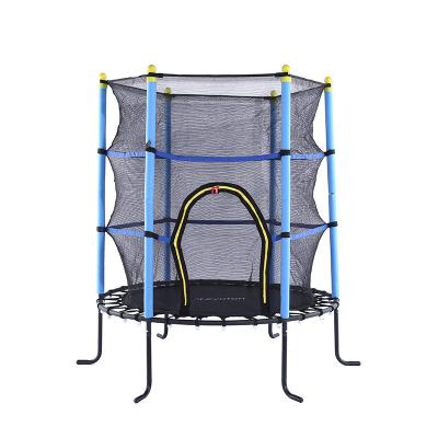 China With protective net 55 inch fitness trampoline garden big around spring trampoline outdoor park with fence safety net for sale cheap for sale