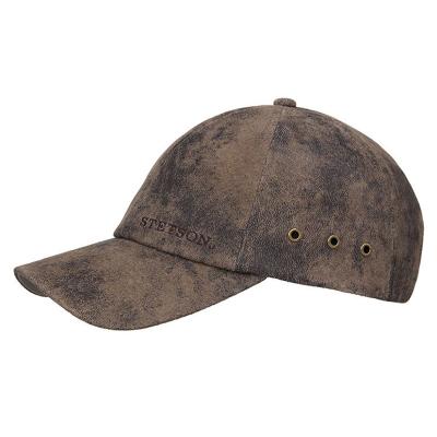 China Daijun OEM Vintage Suede Plain 6 Panel High Quality Leather Baseball Cap for sale