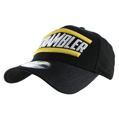 China Daijun OEM COMMON Popular Logo 3d Embroidery Simple Black 6 Panel Baseball Cap for sale