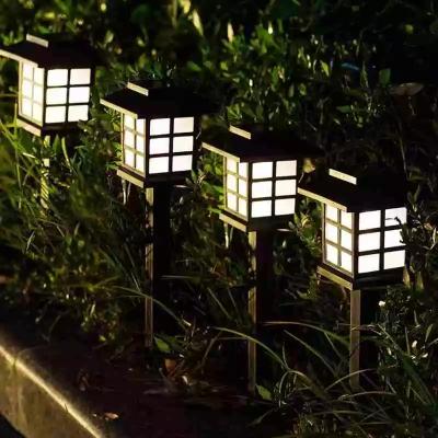 China Small Palace Garden Lawn Lamp Solar Outdoor Garden Insert LANDSCAPE Lights LED Decoration Waterproof Night Lamp for sale