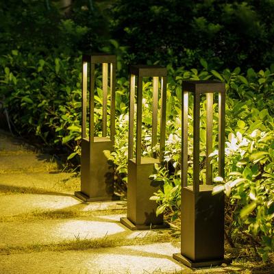 China Outdoor garden lighting square 12v led garden bollard light led landscape e27 for sale