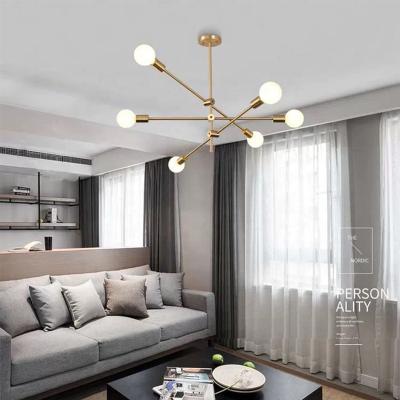 China Pandent Lights 6 Head Nordic Minimalist Personalized Iron LED Pendant Lamps Creative Lighting for sale