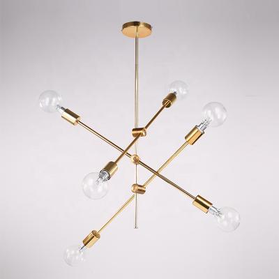 China Pandent Lights 6 Heads Bedroom Ceiling Chandelier E27 Single Pendant Light Fixture for sale