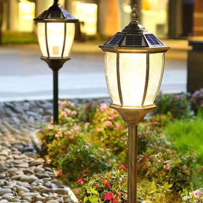 China Charged Outdoor Waterproof Led Solar Power Garden Light CE Rohs Pathway Street Landscape Garden Lamp for sale